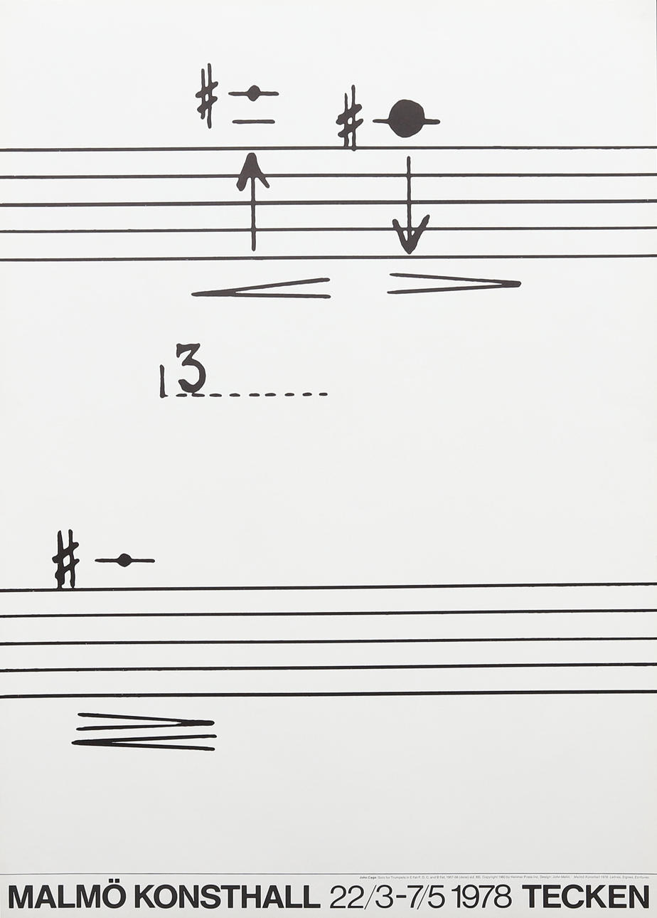 EXHIBITION POSTER, “Signs”, Malmö Konsthall 1978, screen print, unsigned.