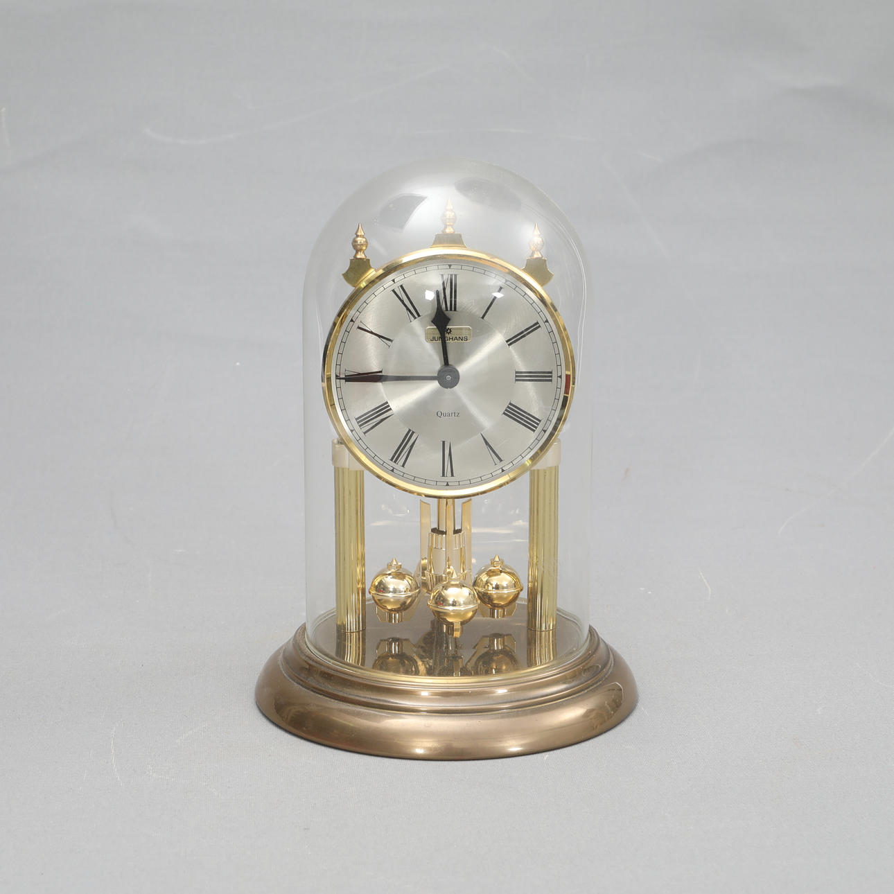 TABLE CLOCK, brass, Junghans, quartz.