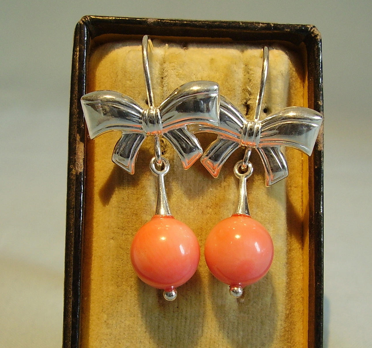 KORALL ÖRHÄNGEN silver 925.