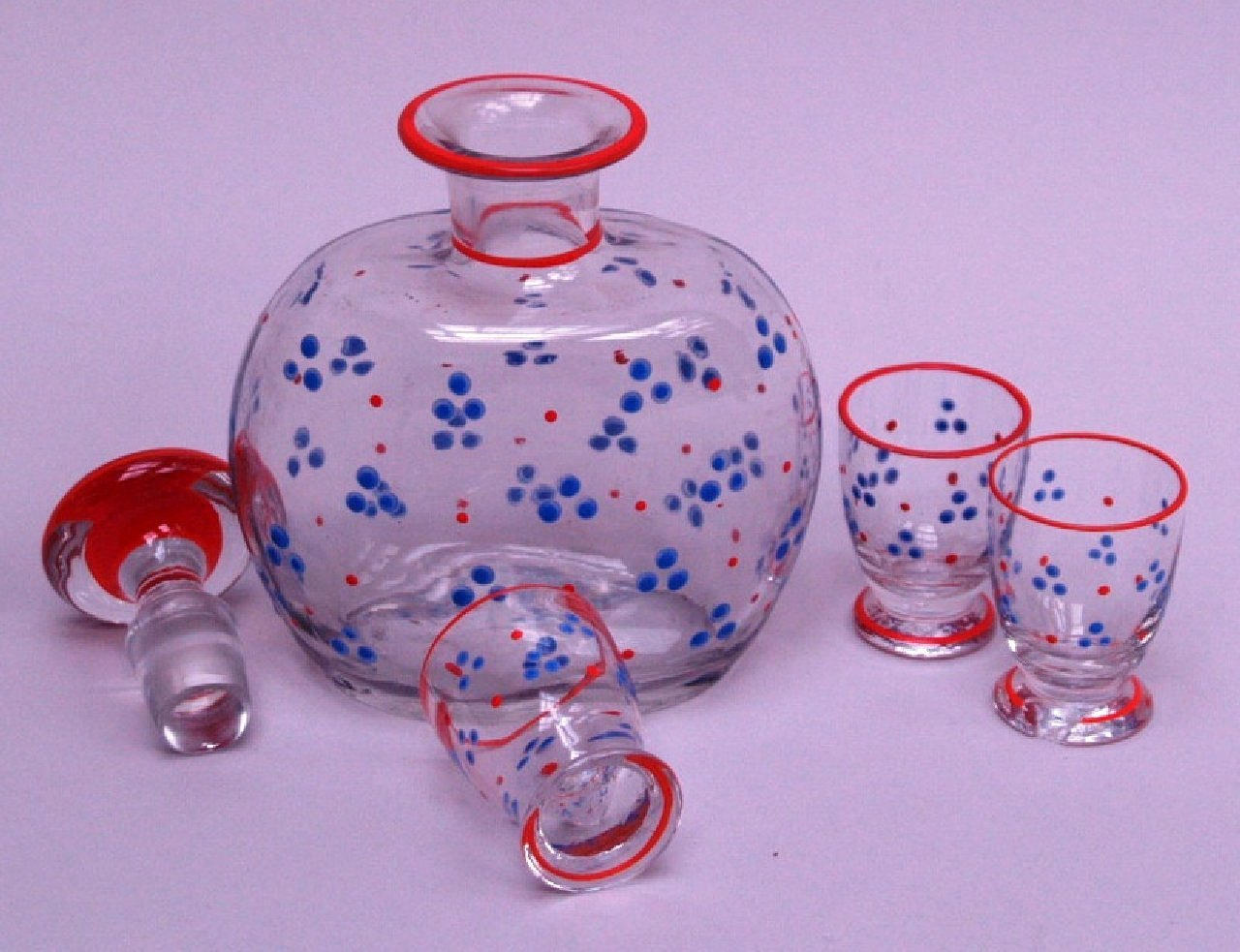 LIKÖR SET - karaff + 3 glas.