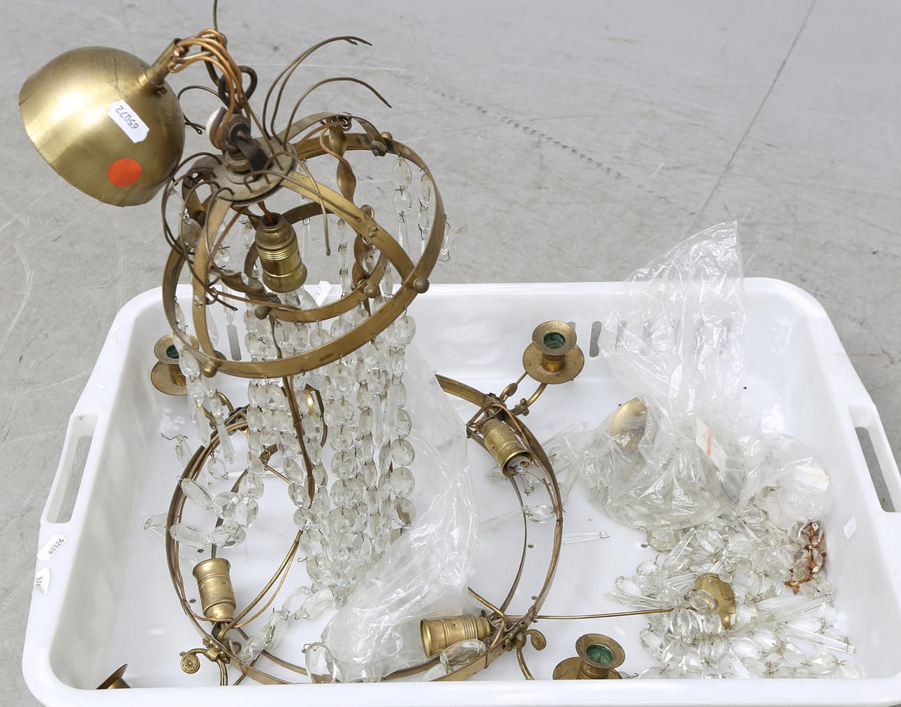 LJUSKRONA, empire-stil, 1800/1900-tal, diameter ca. 55 cm.