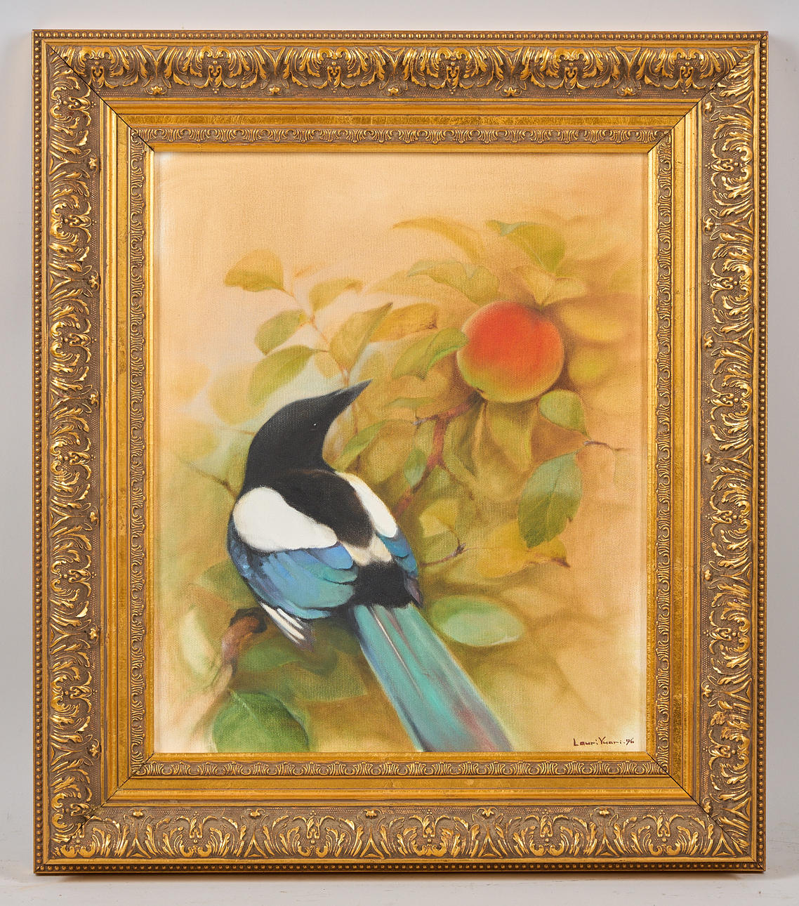 LAURI VUORI. “Forbidden Fruit”, signed and dated -96, oil on canvas.