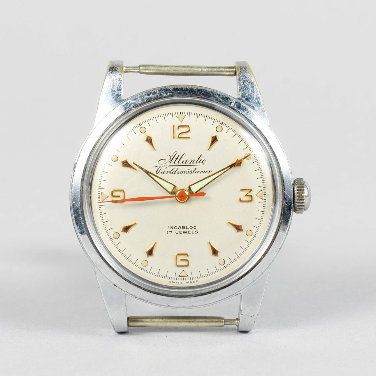 ATLANTIC 'Världsmästarur', stål, manual.