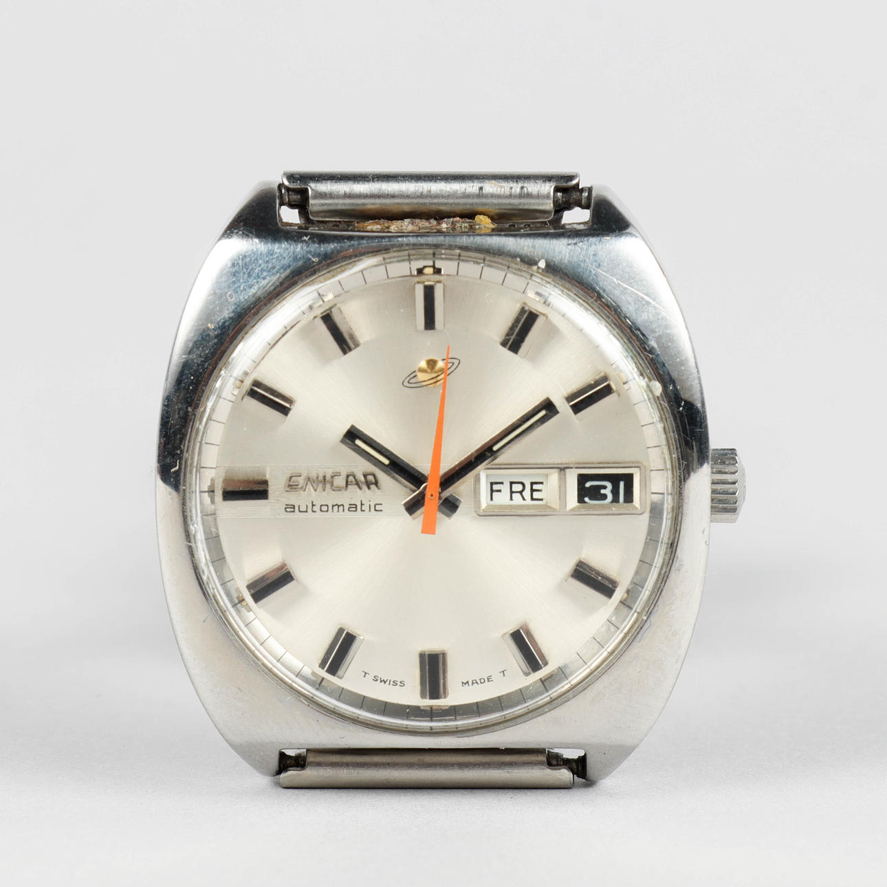 ENICAR, steel, automatic.