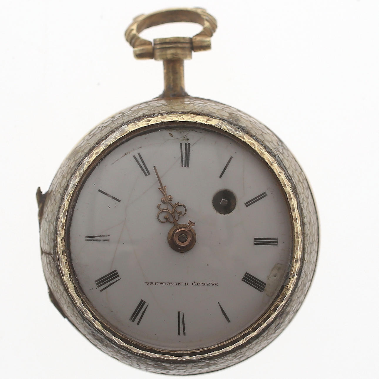 FICKUR, Vacheron A Geneve, shagreen samt metall, 17/1800-tal.