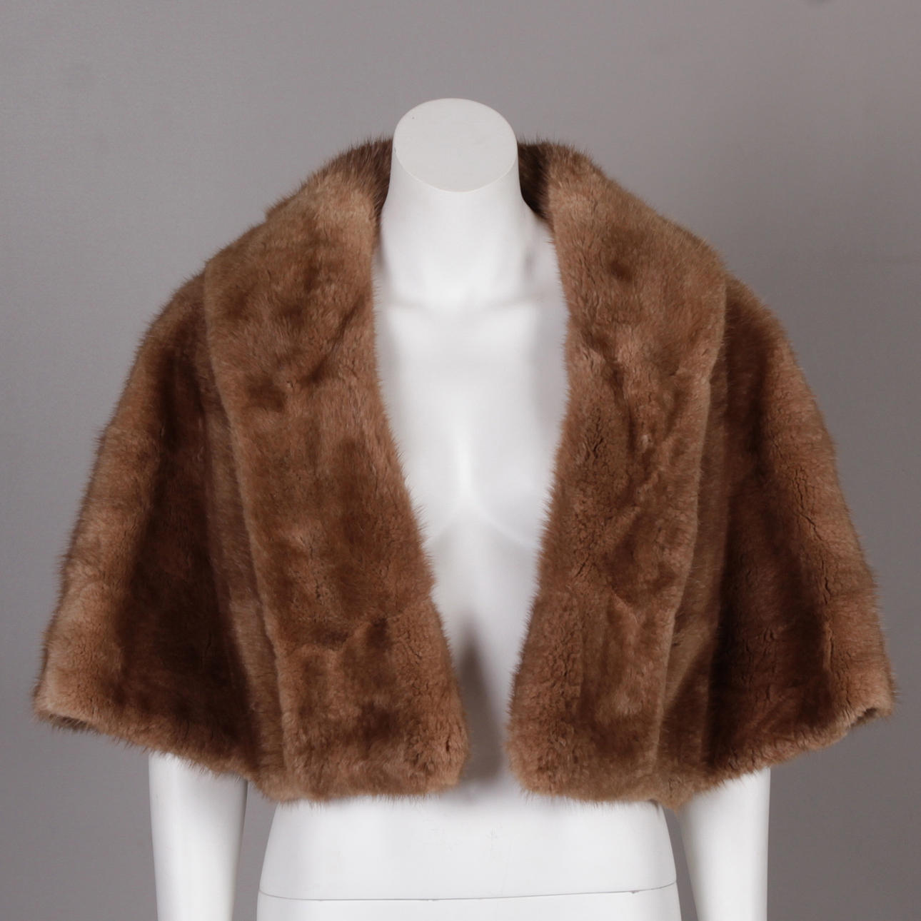 BOLERO/STOLA, mink, topas, 1900-tal.