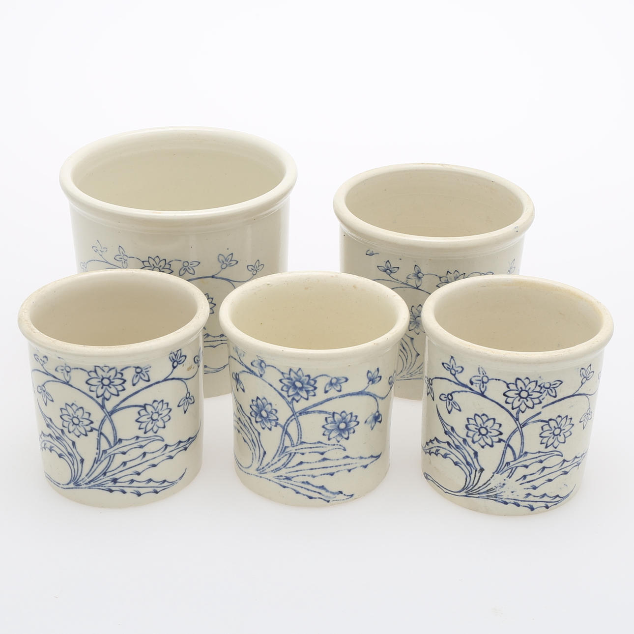 KRUS, 5 st, blåvita, Gustafsberg.
