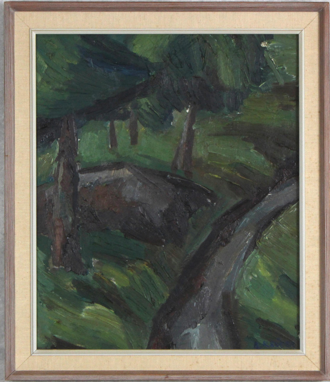 BRITA KRUGER. Oil on panel.