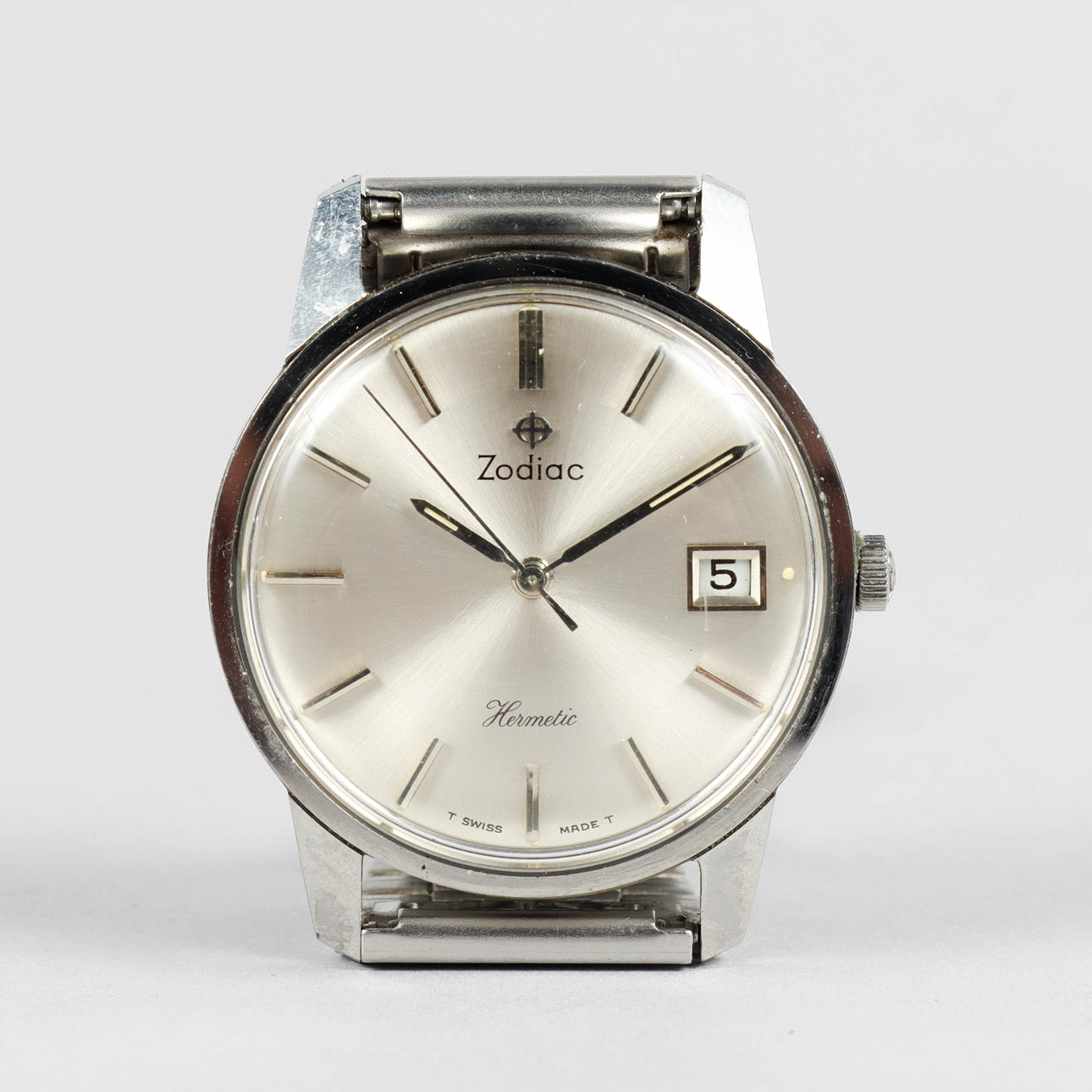 ZODIAC 'Hermetic - Date', steel, automatic.
