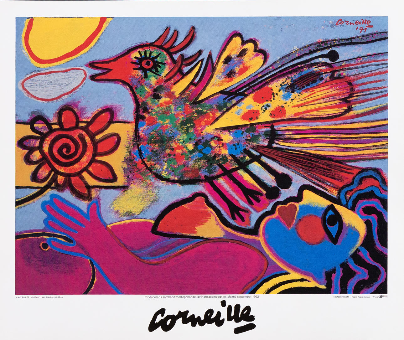 POSTER, Coreille Gallery GKM, screen print.