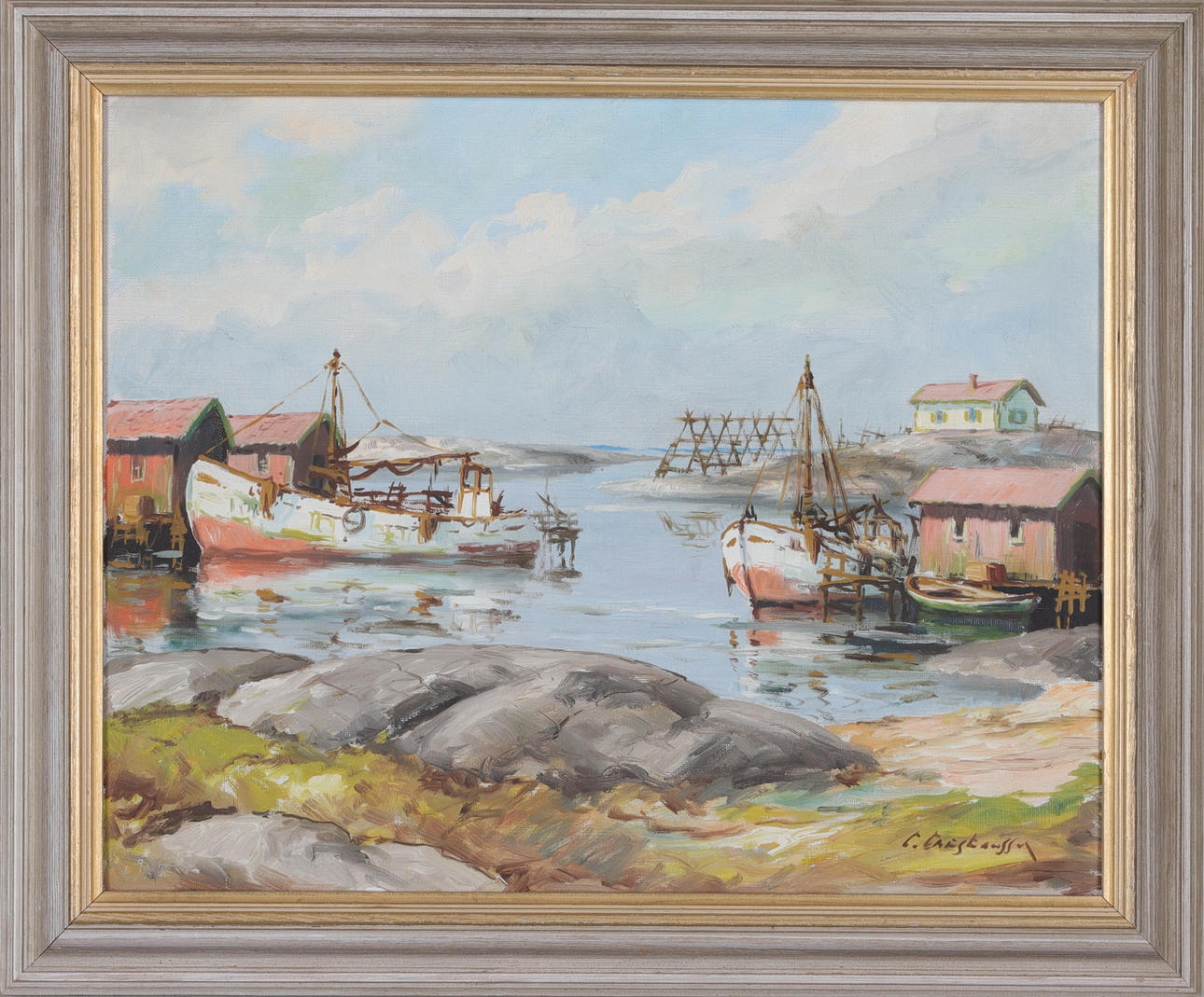 CARL CHRISTIANSSON. oil on canvas, signed.