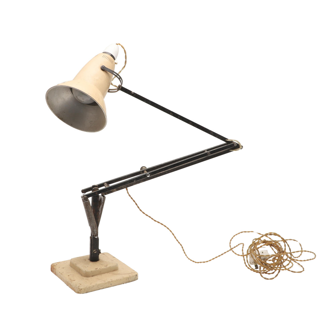 A VINTAGE ANGLEPOISE LAMP.
