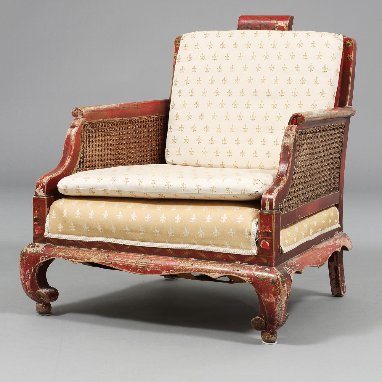 FÅTÖLJ, rotting, orientalisk.