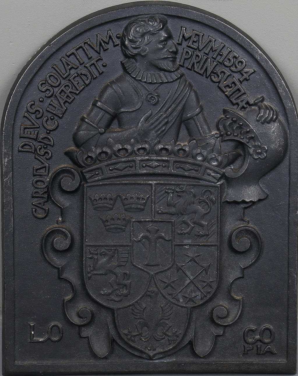 VÄGGDEKORATION, gjutjärn, 1900-tal.