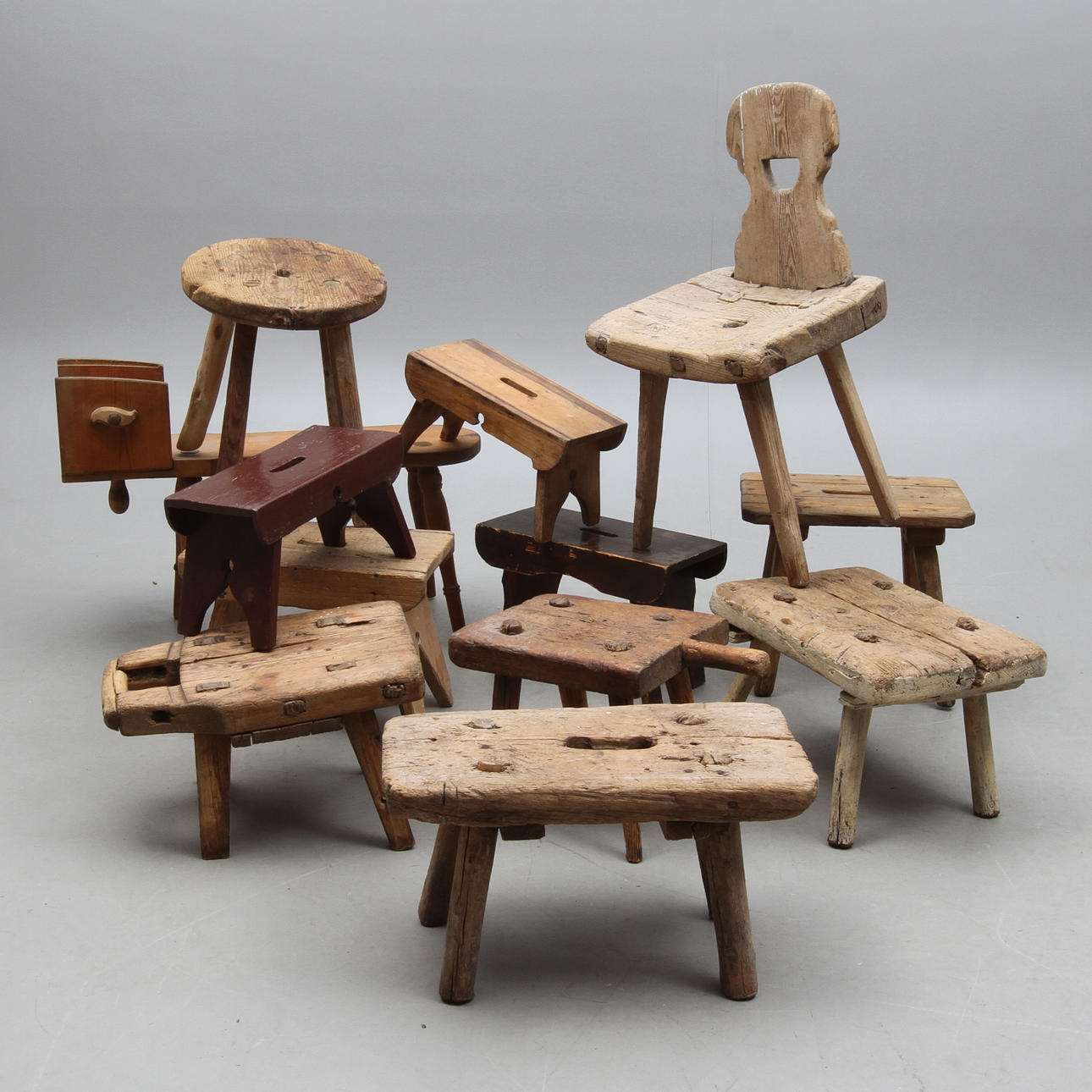 PALLAR, 12 st, allmoge, 1800/1900-tal.