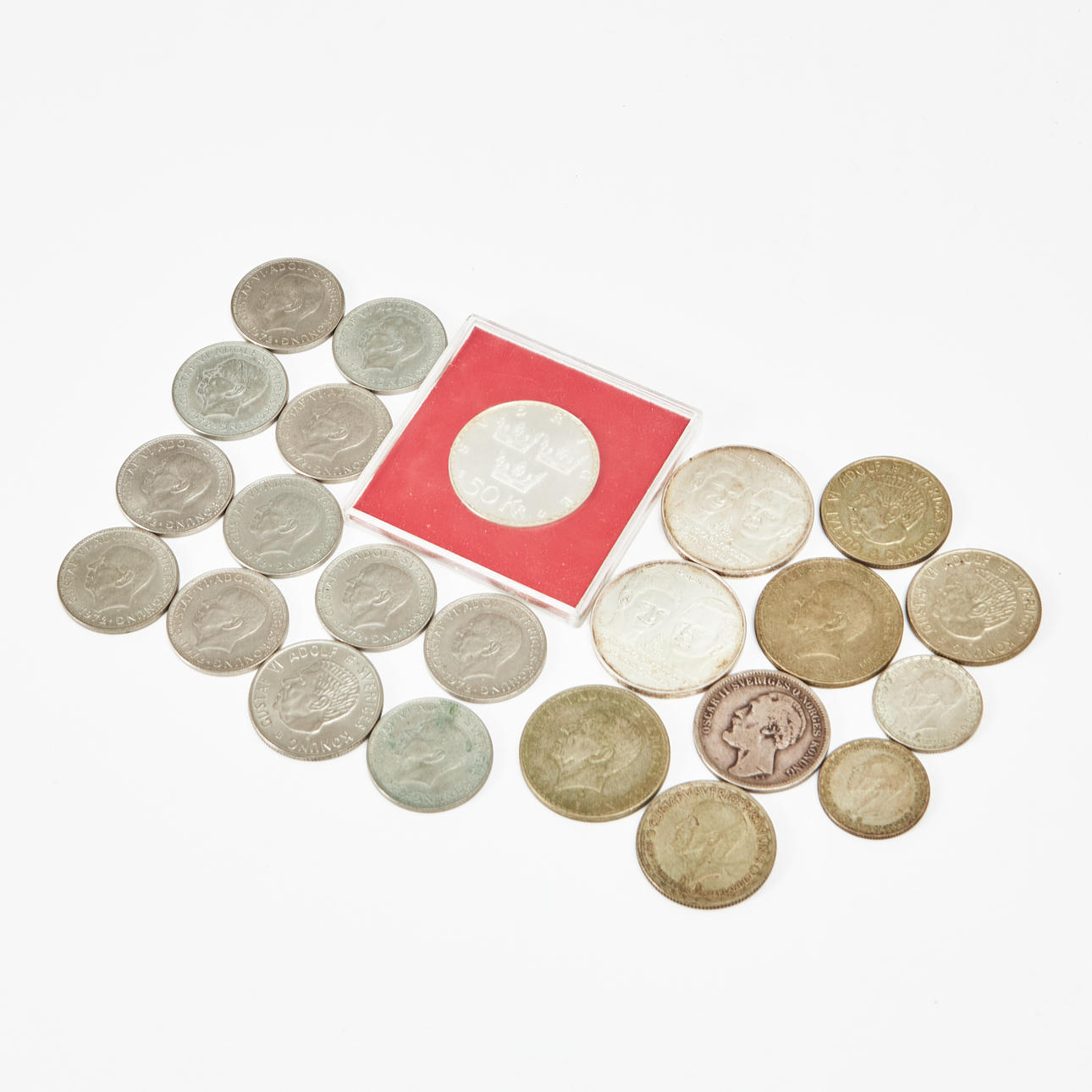 Eine Silbermünze aus Schweden, 20. Jahrhundert.