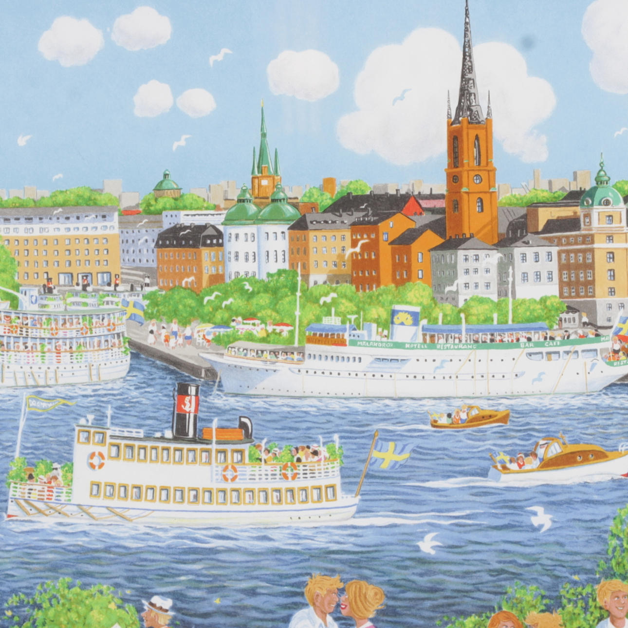 BERT HÅGE HÄVERÖ. Färglitografi, signerad samt numrerad 226/290.