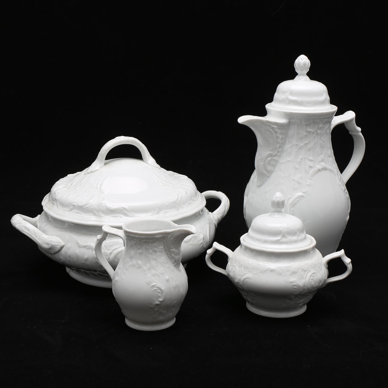 SERVISDELAR, 4 st, "Classic Rose", Rosenthal.