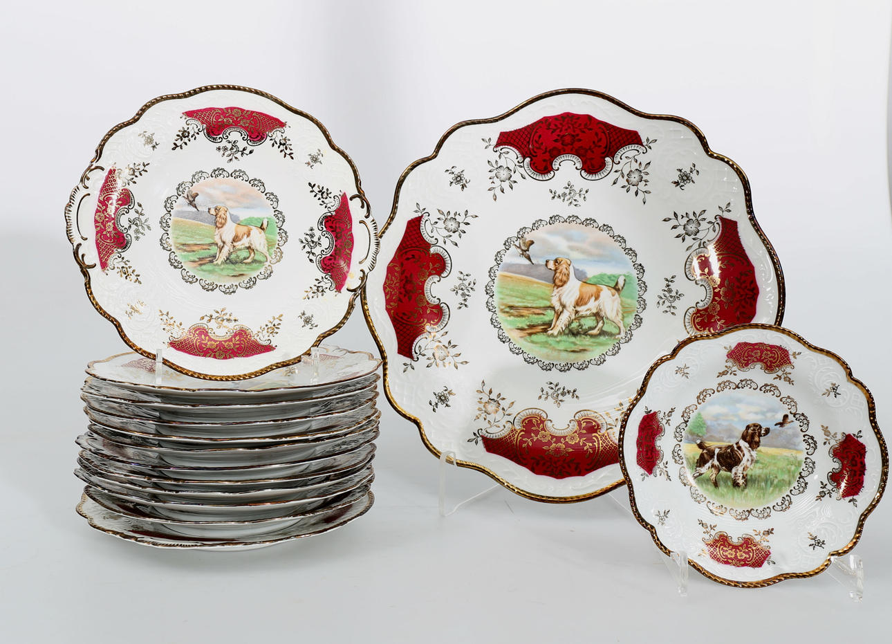 FRUKTSERVIS, porslin, 14 delar, Tyskland.