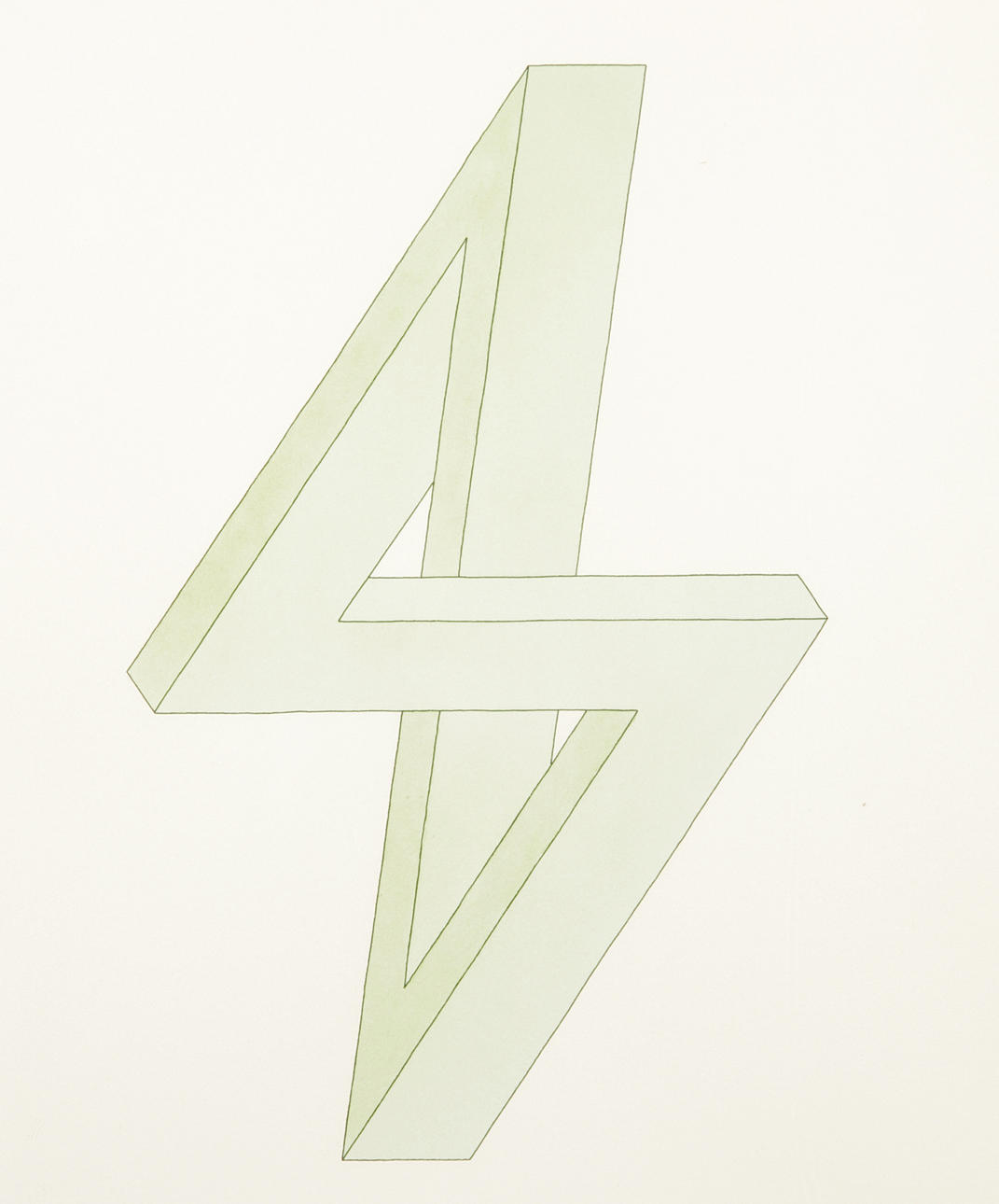 OSCAR REUTERSVÄRD. Omöjlig figur, färglitografi, signerad.