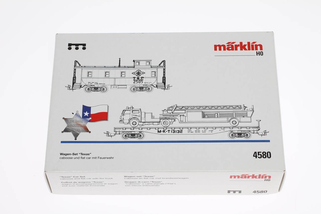 MODELLTÅG MÄRKLIN 4580 Texas 2 vagnar i originalkartong.