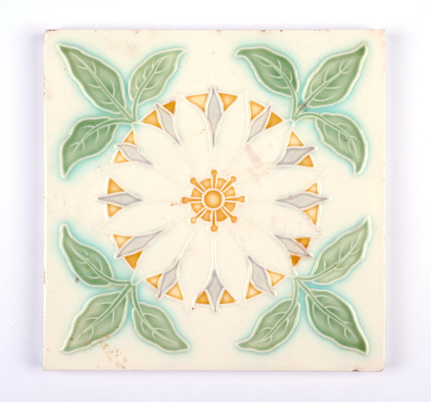 ERNST TEICHERT, MEISSEN. Art Nouveau kakel.