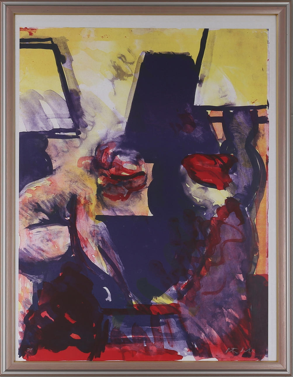 PETER DAHL. Figurer, grafiskt blad, provtryck, signerad.