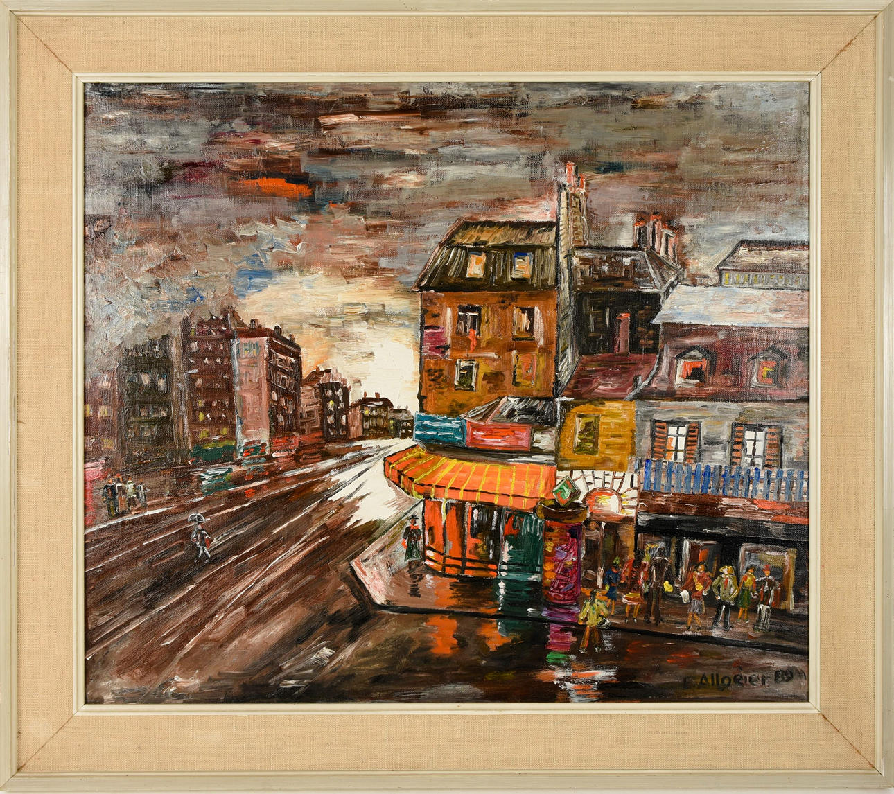 OKÄND KONSTNÄR. olja på duk, signerad och daterad.