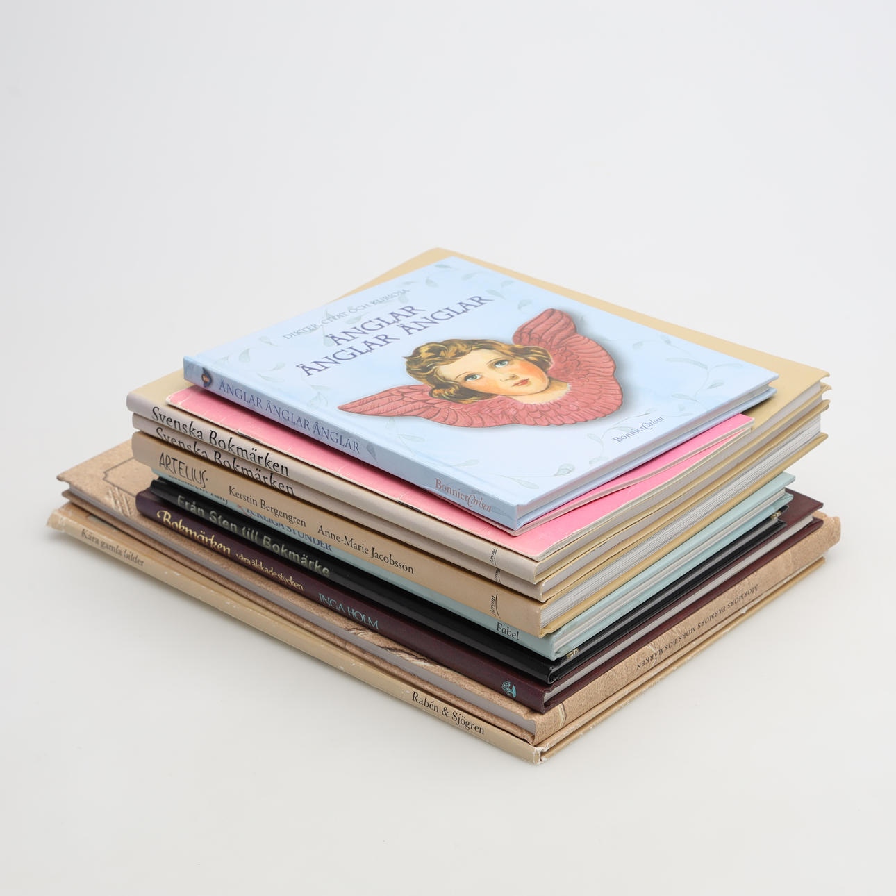 BÖCKER, 11 st, "Svenska bokmärken" m.fl.
