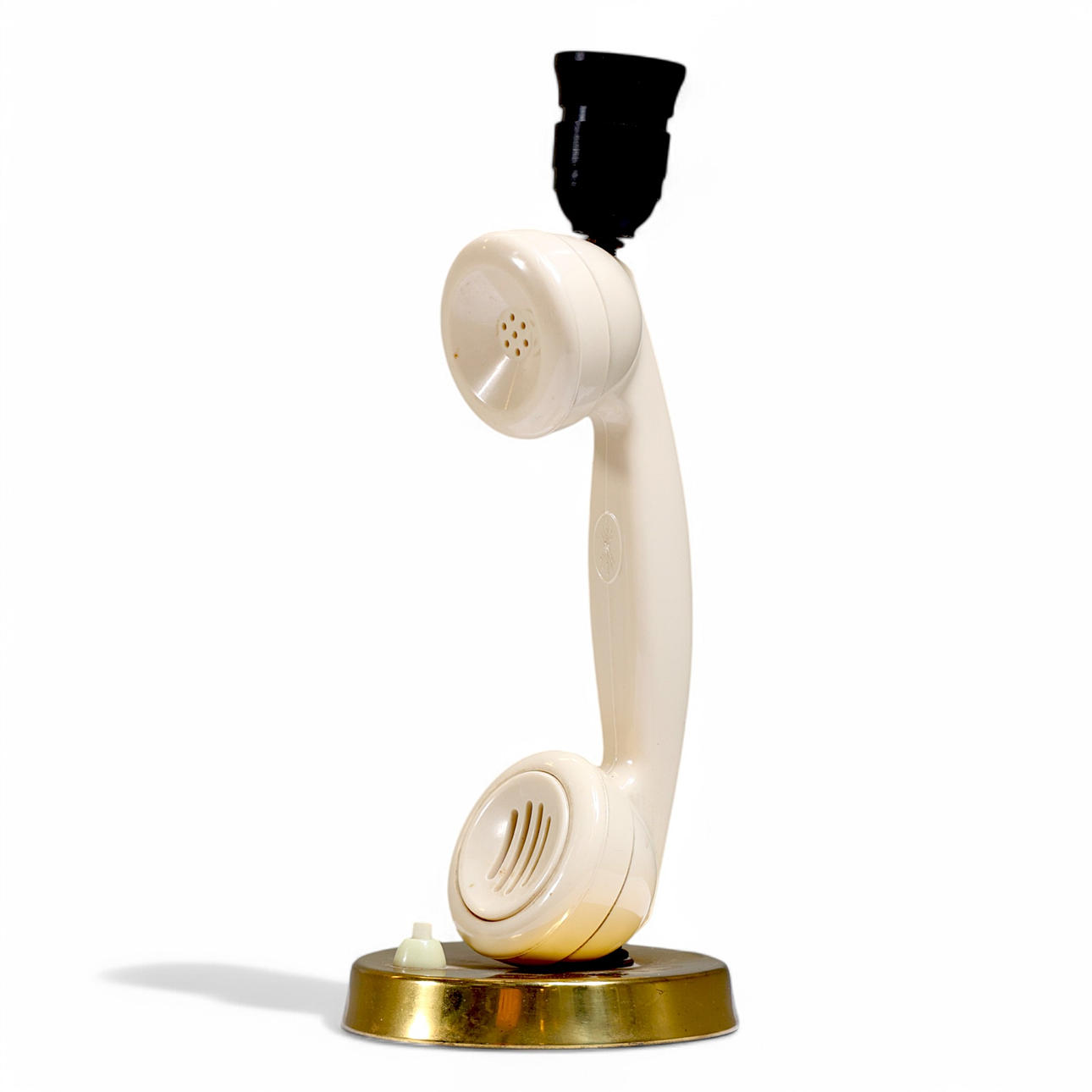 Bordlampe, bakelit & messing, LM Ericsson DBH, 1940'erne.