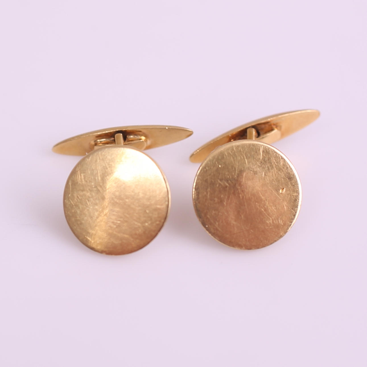 CUFF LINKS, a pair, gold marked 770, 1900s.