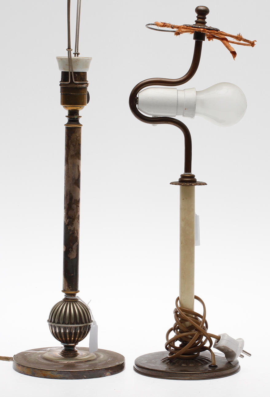 BORDSLAMPOR, 2 st, 1920/30-tal.