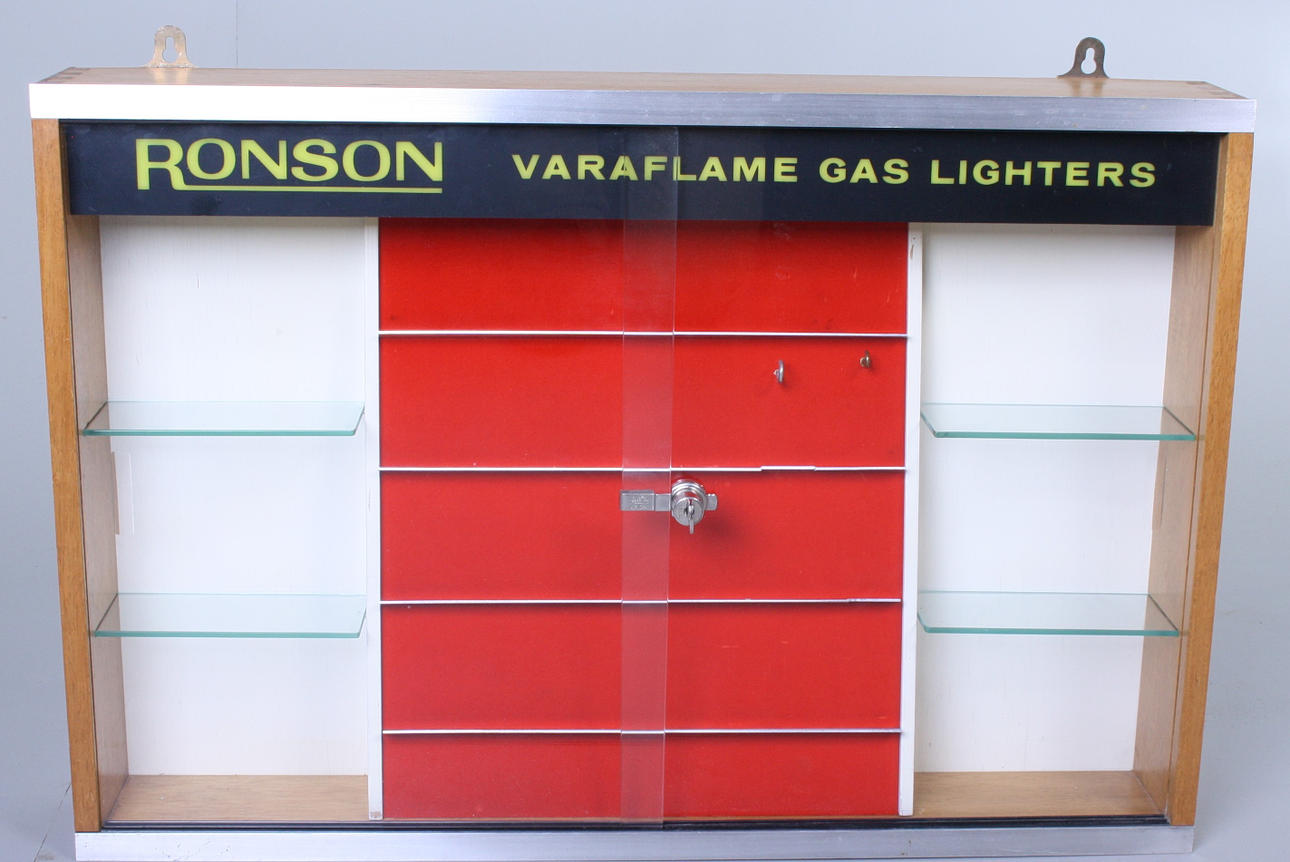 TÄNDARE SKÅP RONSON, retro, med belysning.