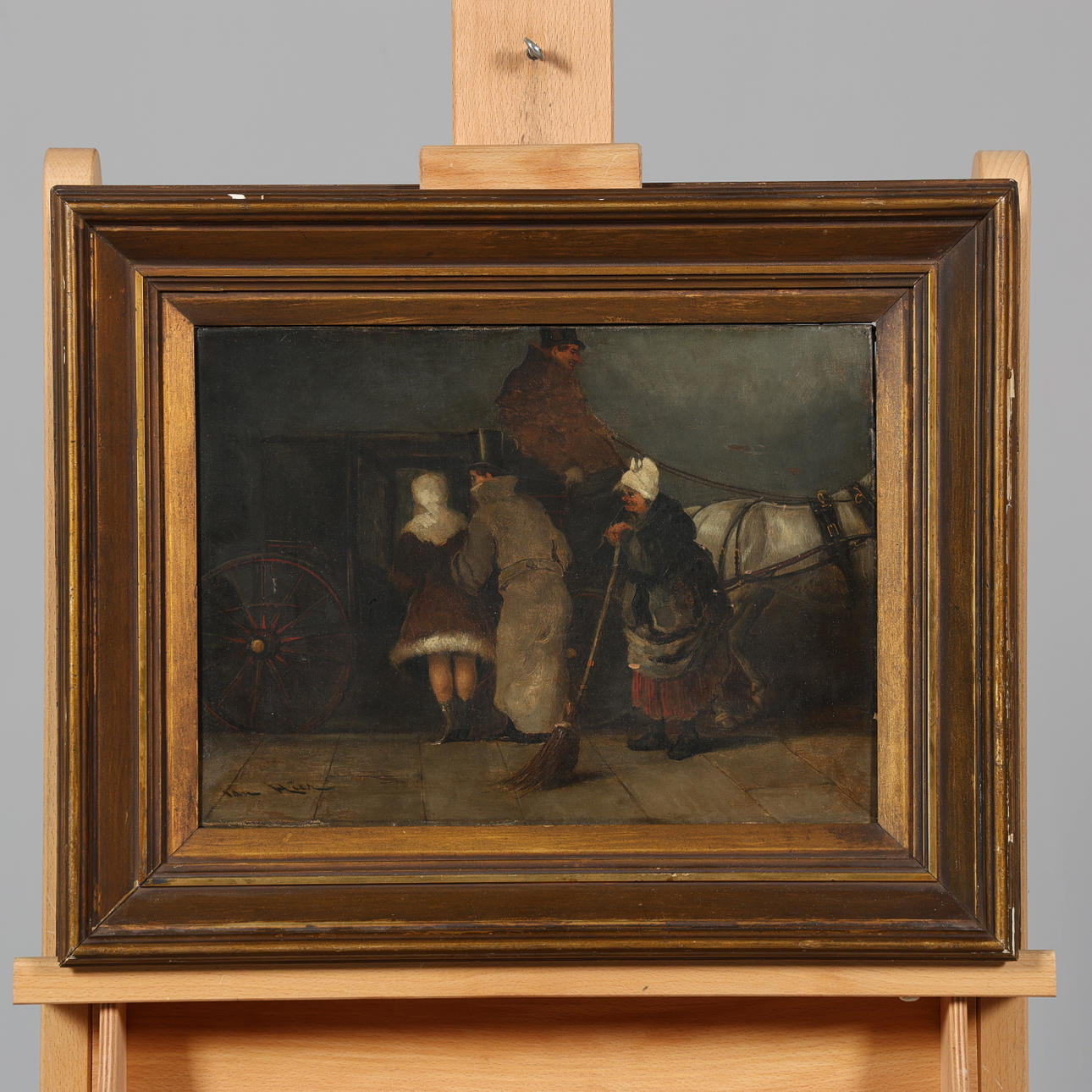 OIDENTIFIERAD KONSTNÄR. ÖL AUF LEINWAND, signiert.