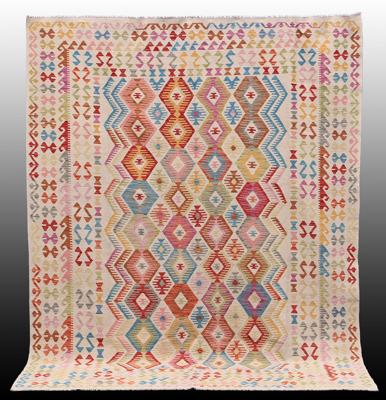 MATTA, Orientalisk, Kelim, Uzbak, 290 x 220 cm.