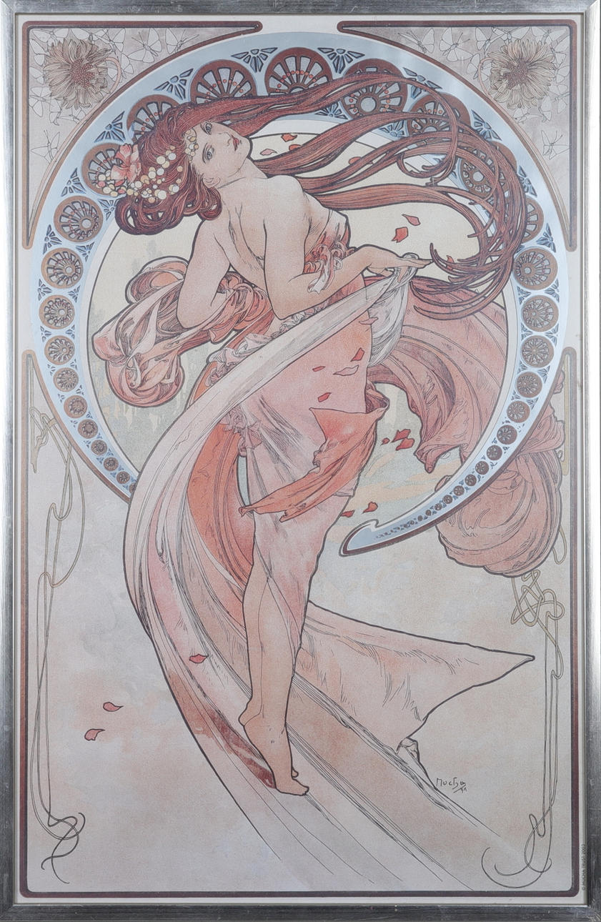 ALPHONSE MUCHA. efter, tryk, anden halvdel af det 20. århundrede.