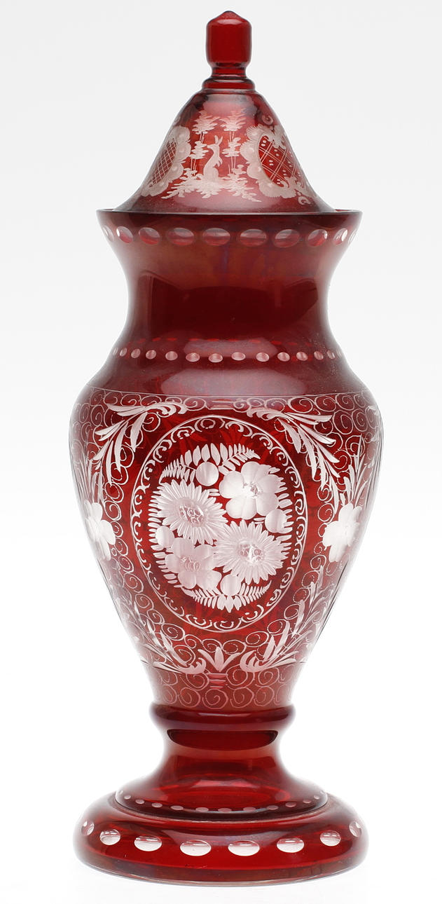 LOCKPOKAL, sk böhmiskt glas, 1900-tal.