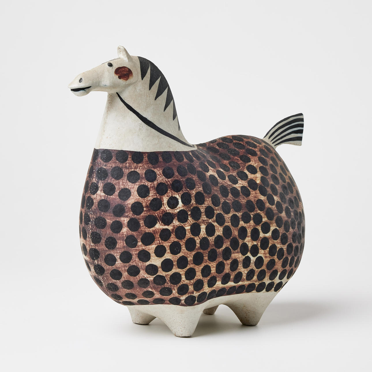 STIG LINDBERG. Figurine, “Springare”, larger model, stoneware ...