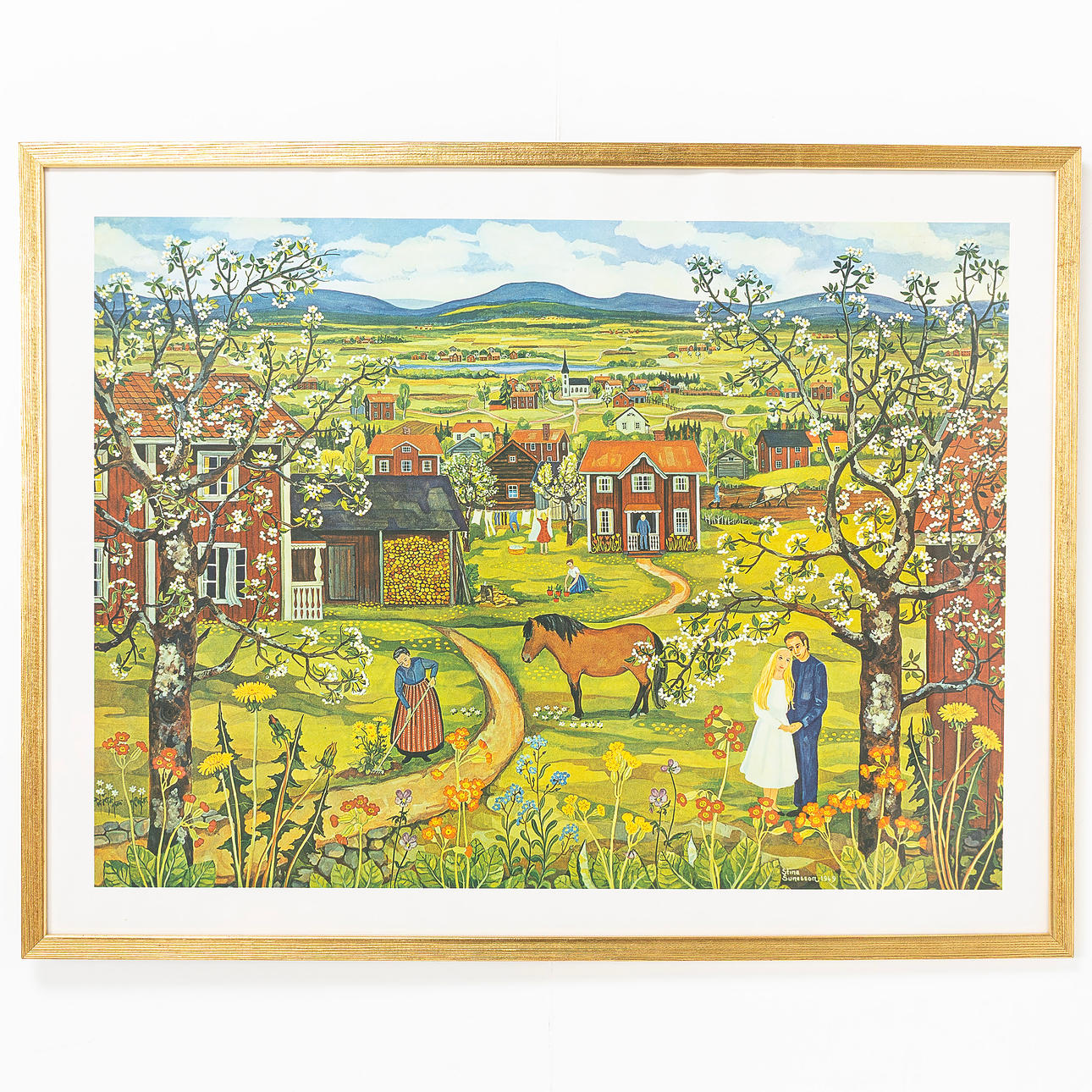 STINA SUNESSON, Inglasat tryck.