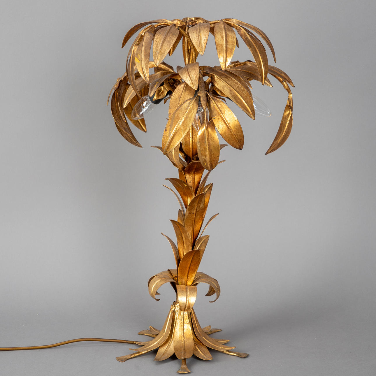HANS KÖGL. “Palm tree” table lamp, Germany, 1970s.