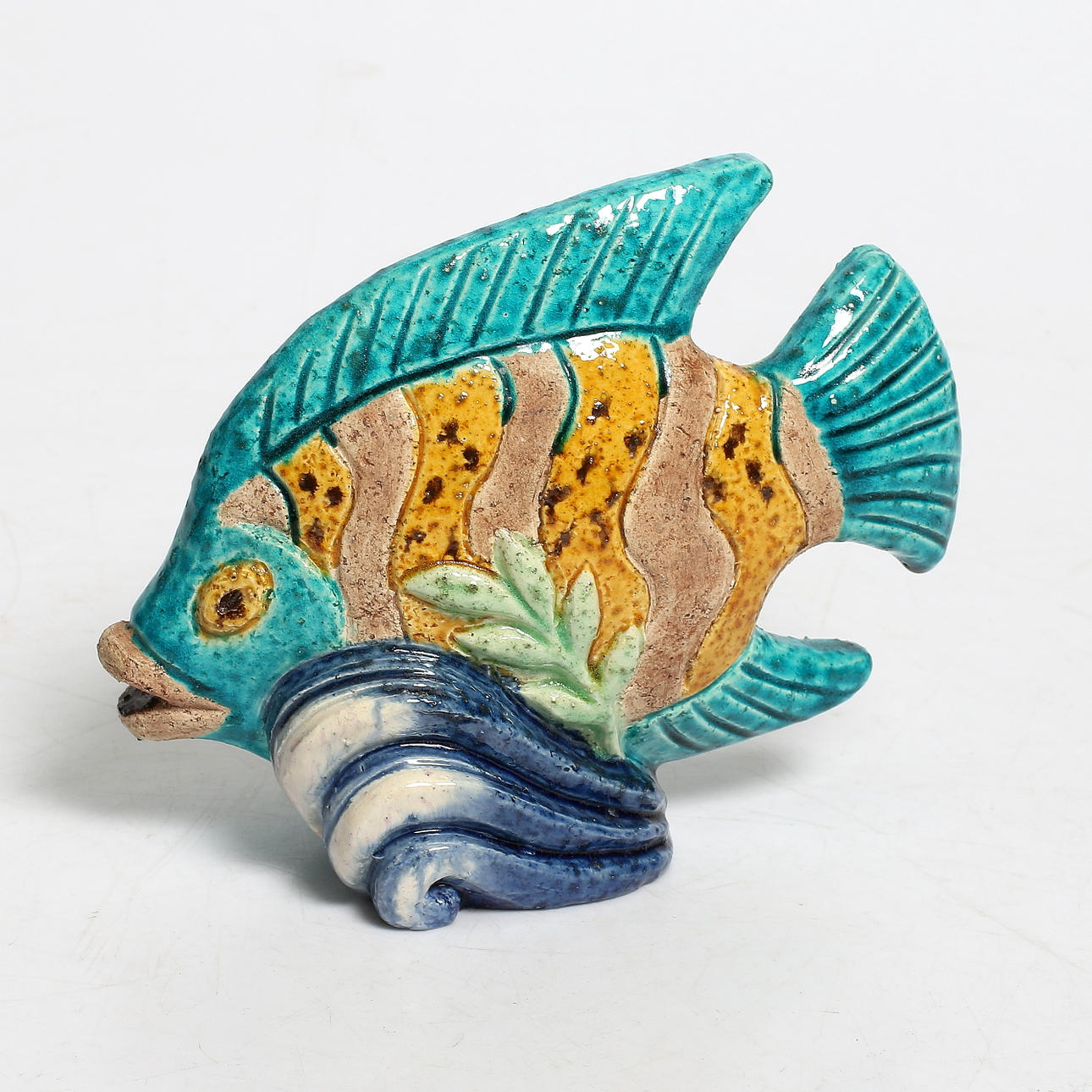 GUNNAR NYLUND. Skulptur, stengods, fisk, signerad, Rörstrand.