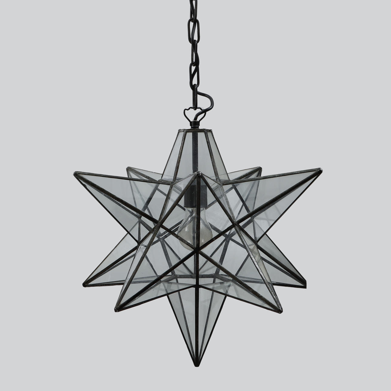 DECKENLAMPE/LATERNE, 19/2000er Jahre.