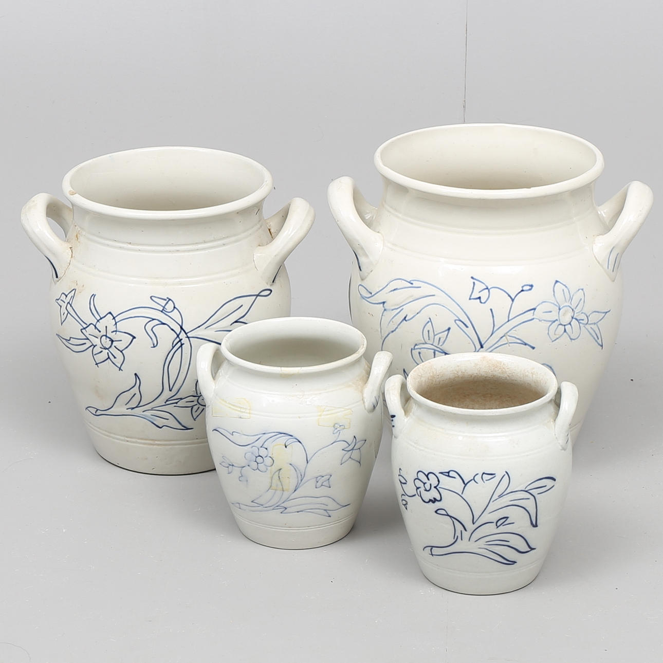 KRUS, 4 st, blåvita, Rörstrand.