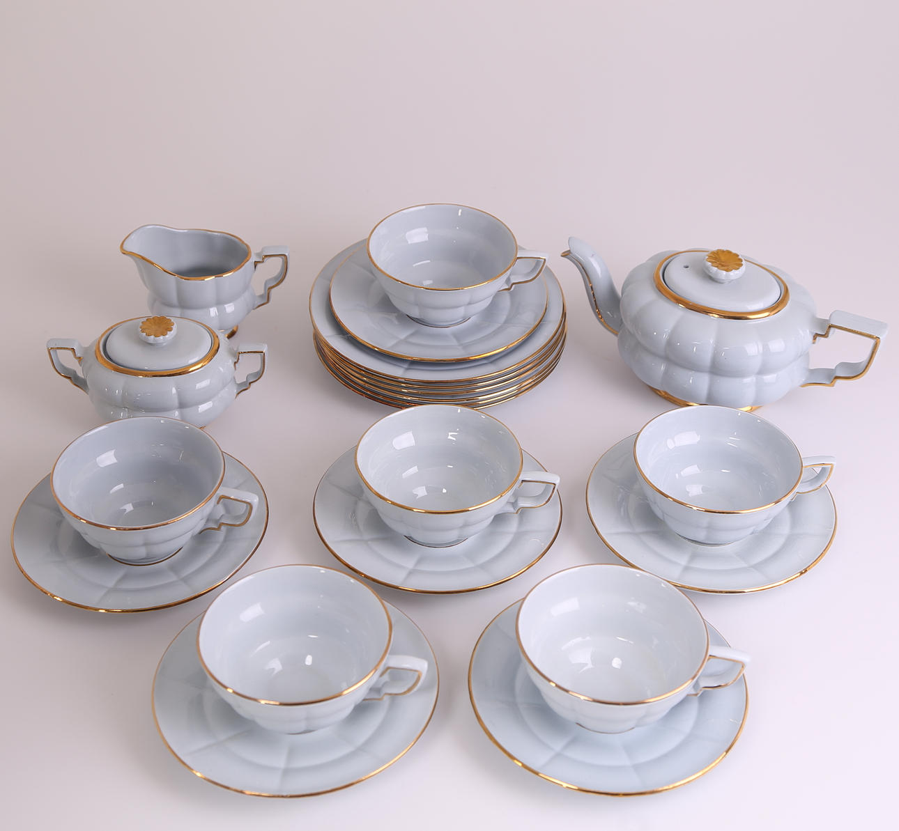 TESERVIS, 21 delar, porslin, "Grand" - Gefle Uppsala-Ekeby.