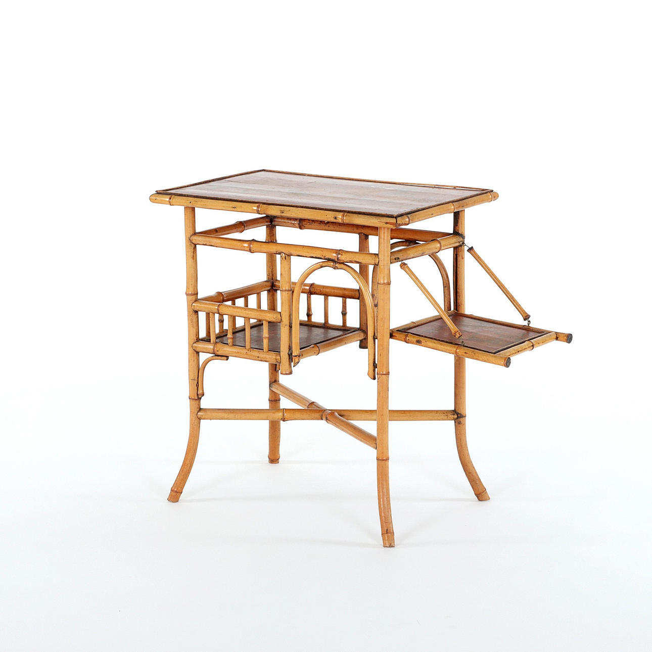 BAMBOO TABLE, bamboo, lacquerwork, late 19th century.