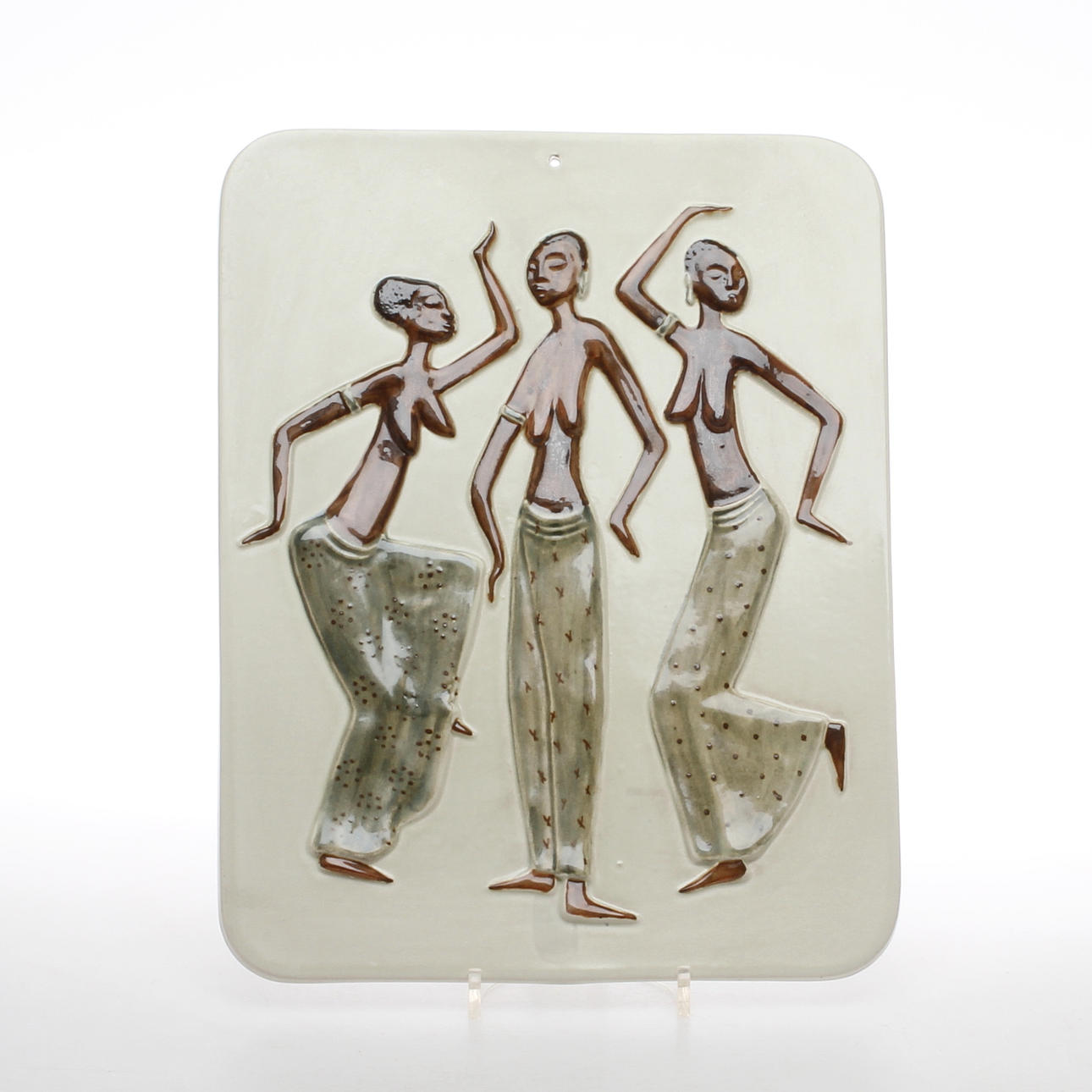 VÄGGPLAKETT, keramik, Dorothy Clough.