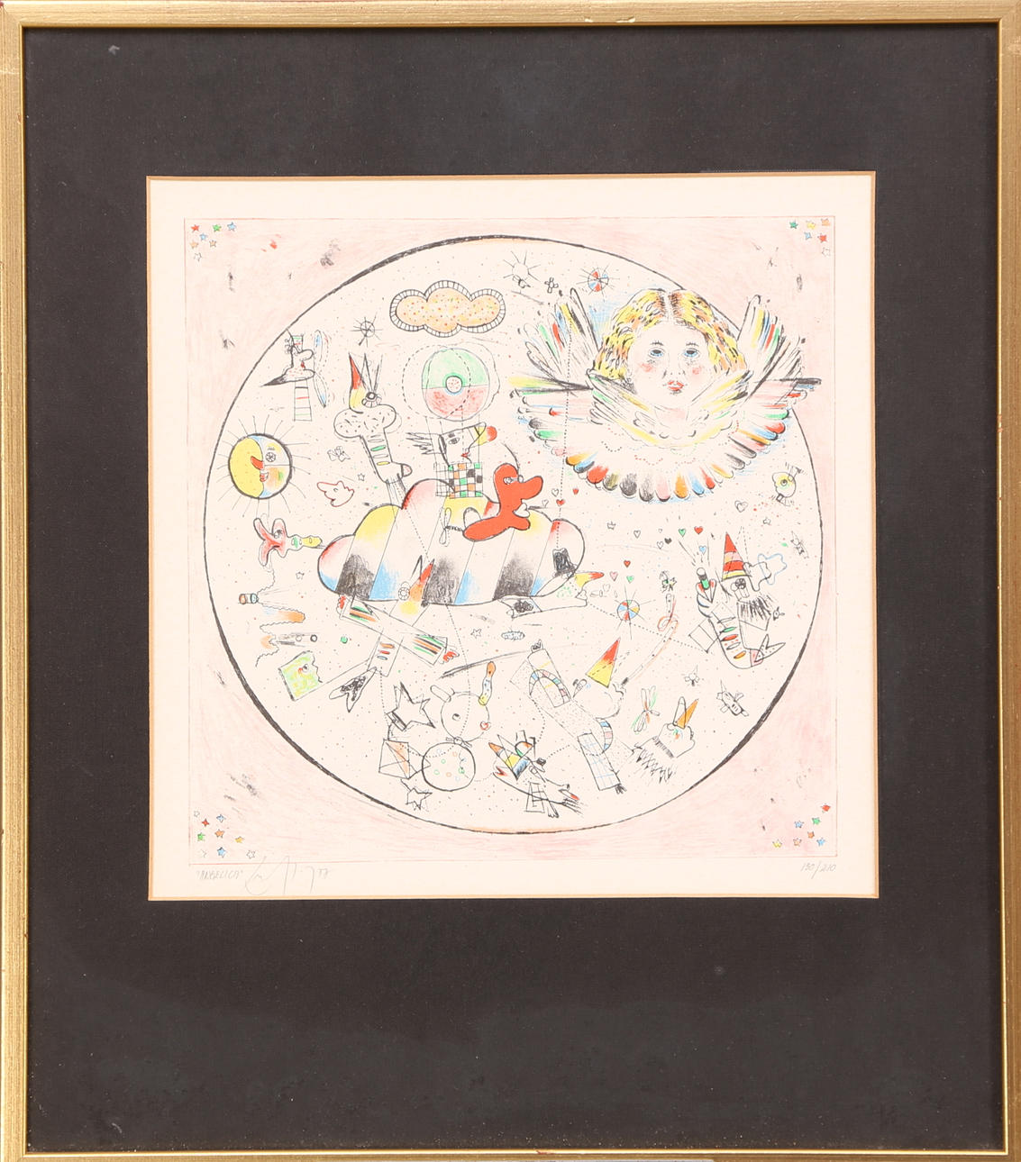 JORGO KRALLIS. TAVLA, litografi 150/210, signerad Jorgo Krallis -77, "Angelica".