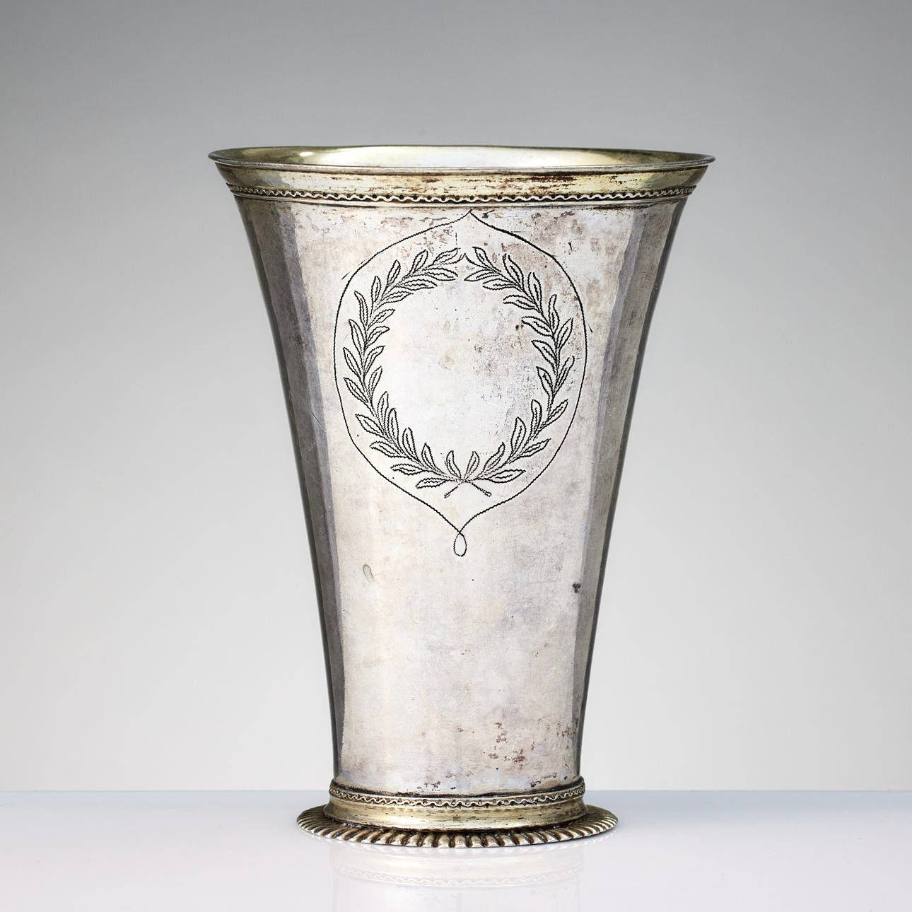 PETTER KLERCK. A silver rococo beaker, Malmö 1734.
