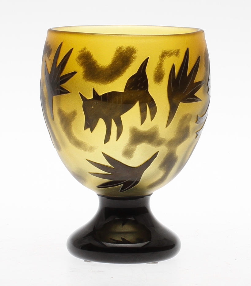 POKAL, glas, Ulrica-Hydman Vallien, Kosta Boda Atelier, sign.