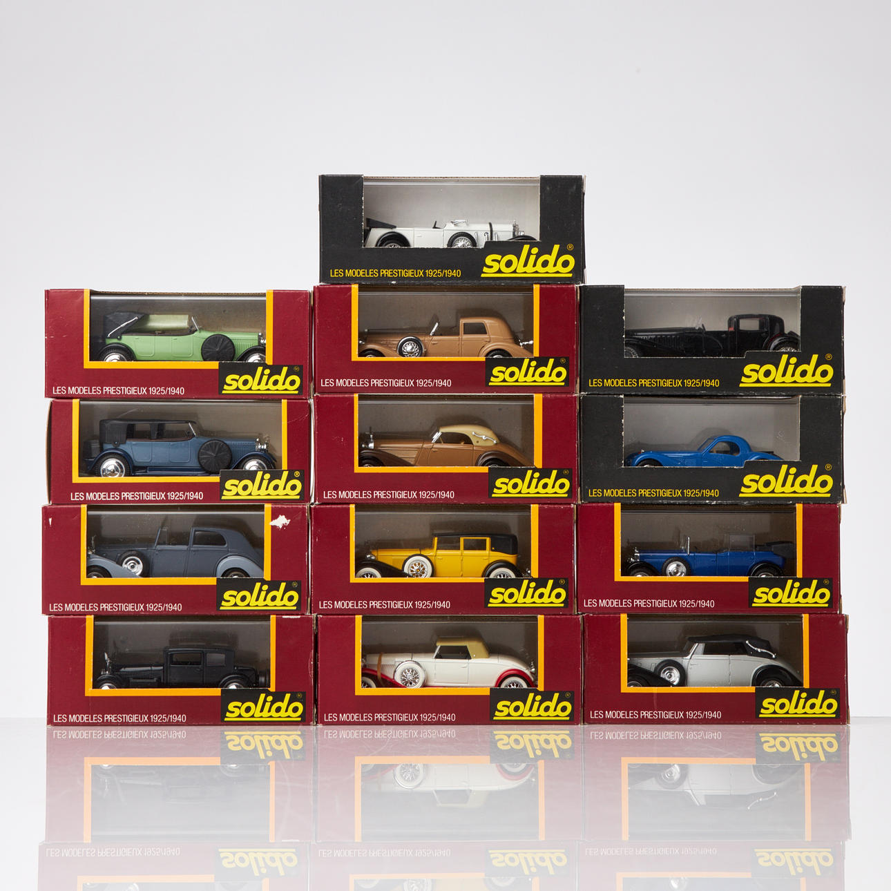 SOLIDO, 13 modelbiler, Age d'Or, Frankrig, i original emballage.